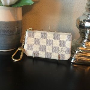 Authentic Louis Vuitton Damier Azur key pouch